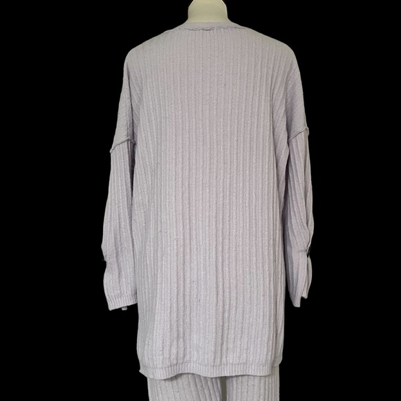 Free People Around The Clock‎ Tunic Pullover Sweater Ribbed Jogger Set In Lilac - Picture 10 of 12